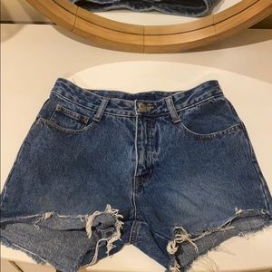 Vintage high-waisted jean shorts